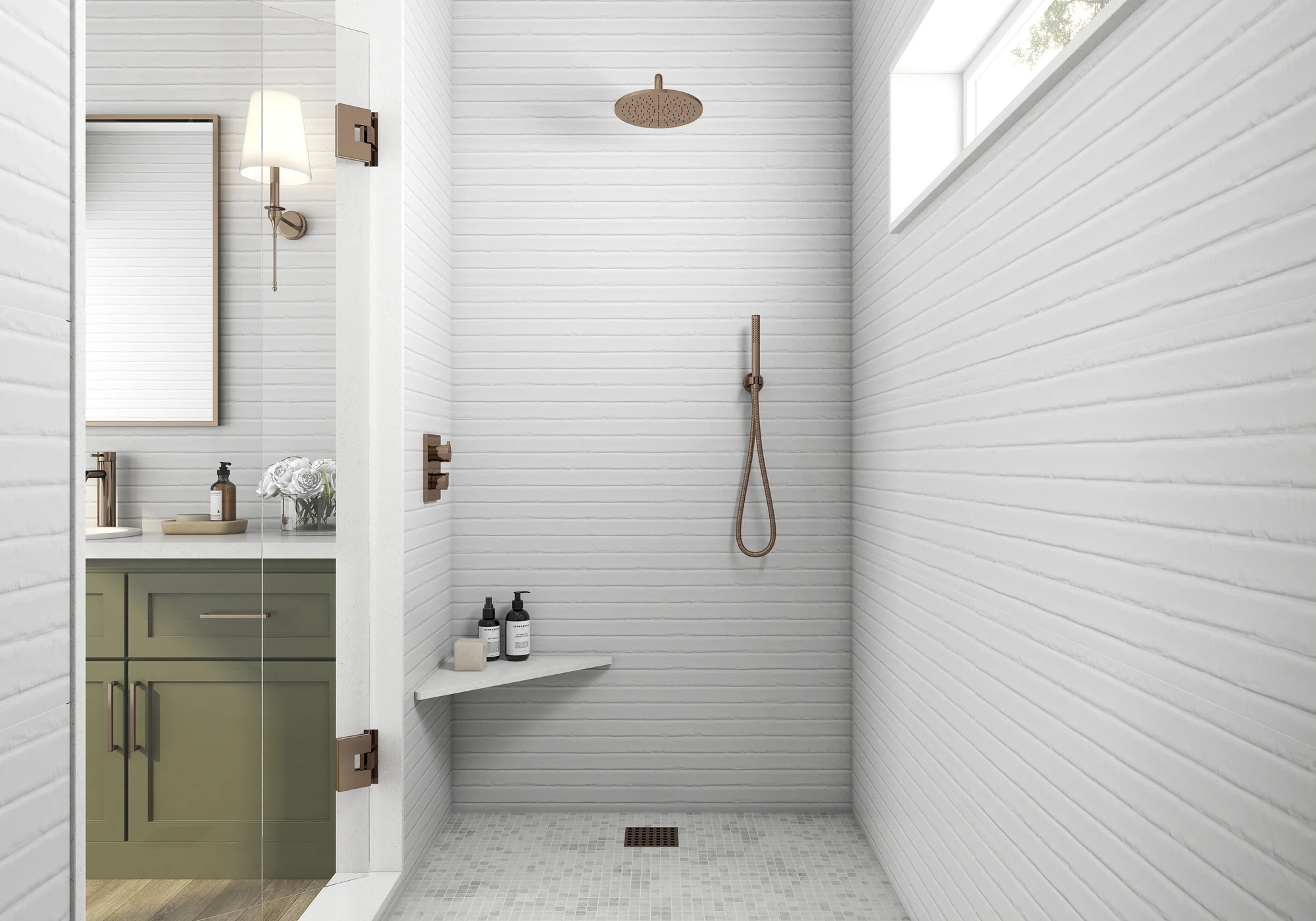 white subway bathroom tile